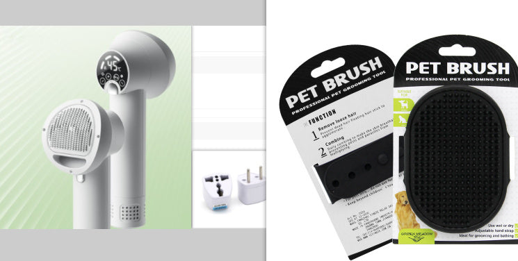 Smart Pet Hair Dryer & Comb - Silent Grooming for Dogs and Cats - Petropolis 