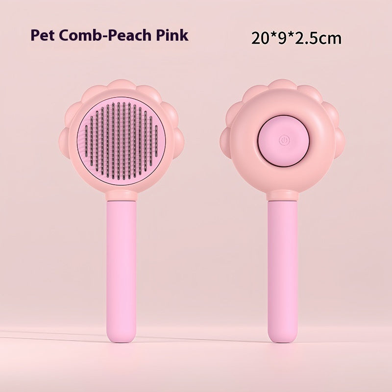 2-in-1 Self-Cleaning Dog and Cat Brush Comb with Spray - Petropolis 