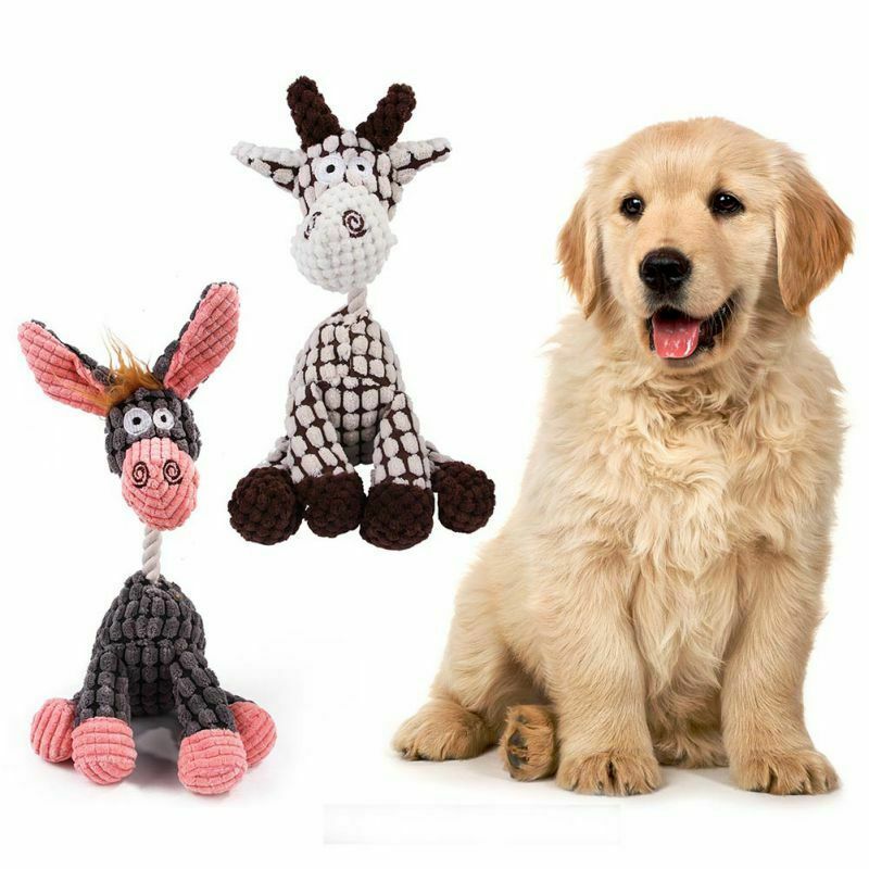 Squeaky Plush Chew Toy for Dogs - Clean Teeth & Play Fun