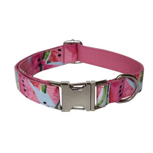 Watermelon Dog Collar & Leash Set - Refreshing Pet Accessories