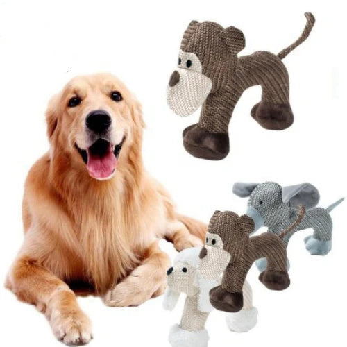 Bite-Resistant Squeaky Chew Toys for Small & Large Dogs