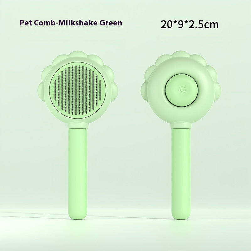 2-in-1 Self-Cleaning Dog and Cat Brush Comb with Spray - Petropolis 