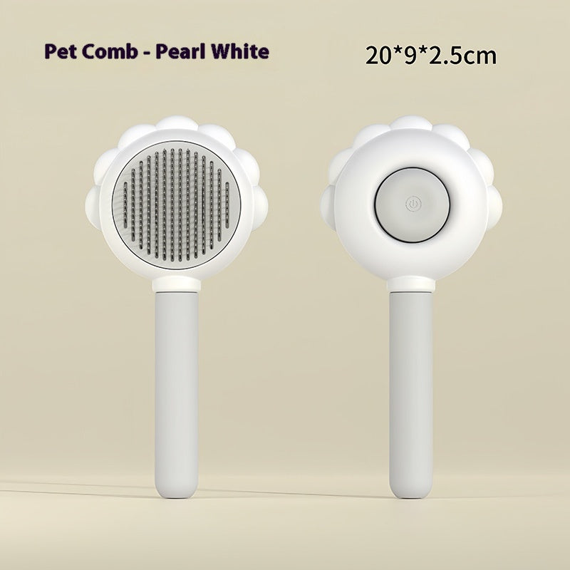 2-in-1 Self-Cleaning Dog and Cat Brush Comb with Spray - Petropolis 