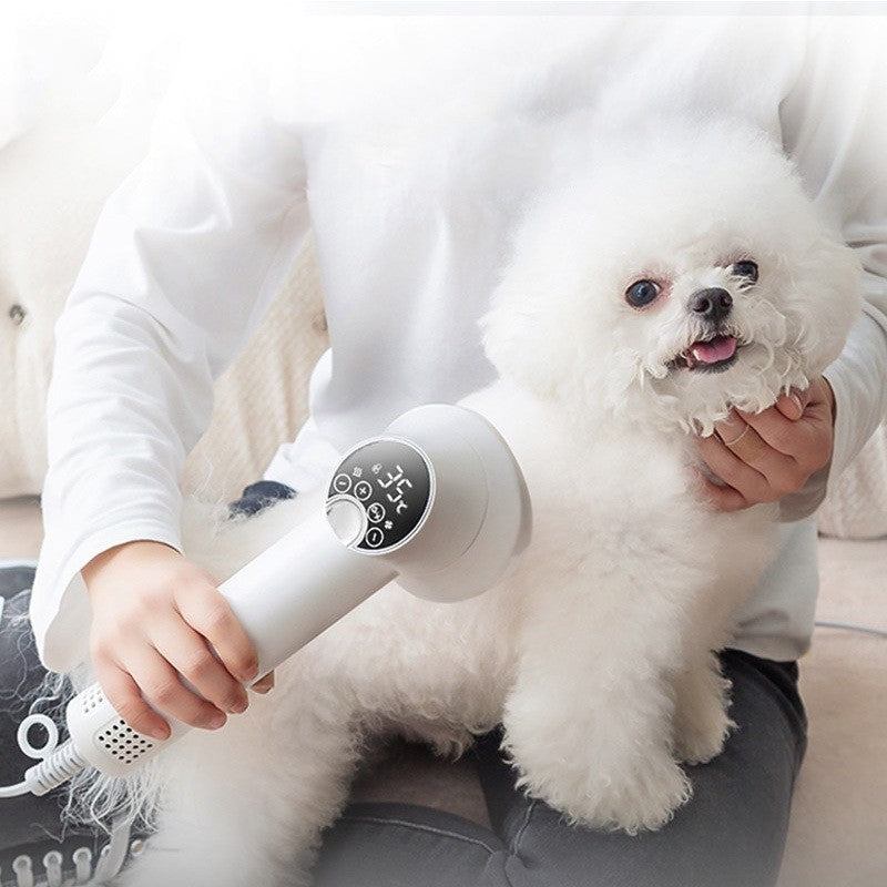 Smart Pet Hair Dryer & Comb - Silent Grooming for Dogs and Cats - Petropolis 