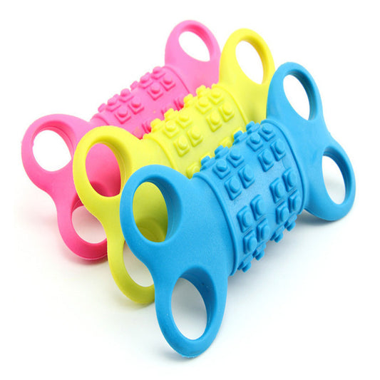 Four-Hole Bone Biting Toy for Dogs