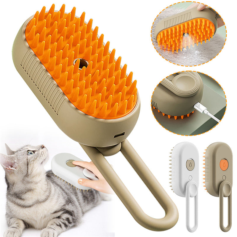 3-in-1 Electric Spray Pet Grooming Brush for Cats & Dogs - Petropolis 