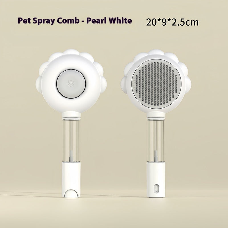 2-in-1 Self-Cleaning Dog and Cat Brush Comb with Spray - Petropolis 