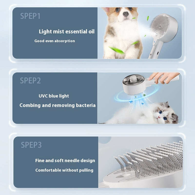 Animal Hair Remover & Self-Cleaning Pet Grooming Brush - Petropolis 