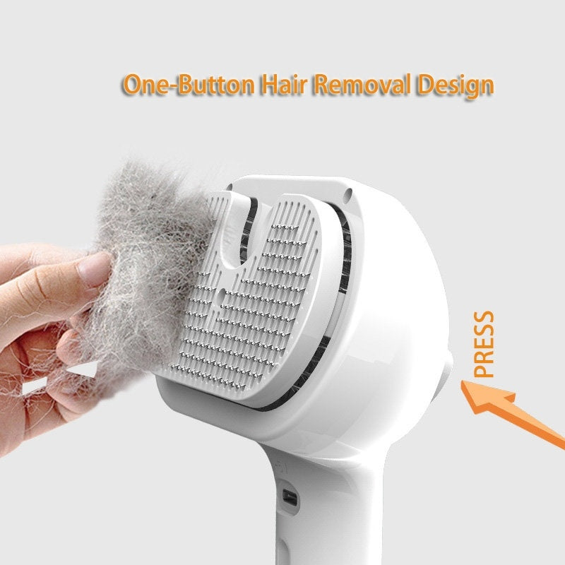 Self-Cleaning Pet Grooming Brush with Built-in Mist Humidifier - Petropolis 