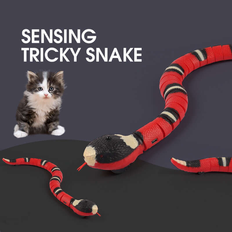 Smart Sensing Interactive Snake Toy - USB Rechargeable for Cats and Dogs