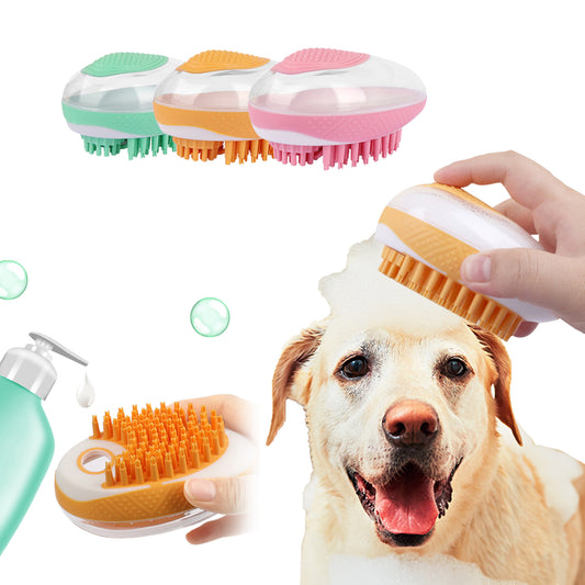 2-in-1 Soft Silicone Pet Bath Brush & Massage Comb - Petropolis 