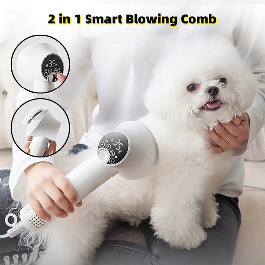 Smart Pet Hair Dryer & Comb - Silent Grooming for Dogs and Cats - Petropolis 