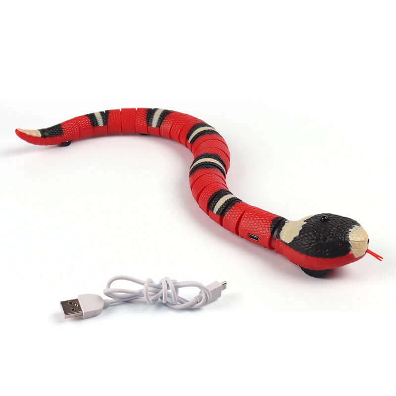 Smart Sensing Interactive Snake Toy - USB Rechargeable for Cats and Dogs